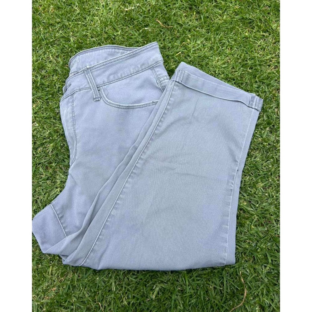 Faded Glory Womens Gray Capri Pants Size 12 Stretch Cuffed Hem Mid Rise Casual